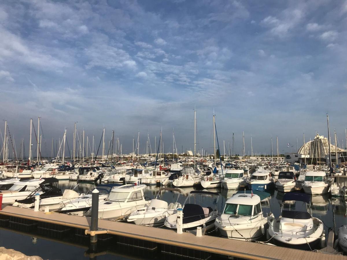 Studio 2-3 Pers Parking Clim Vue Port Et Mer Ла-Гранд-Мот Экстерьер фото
