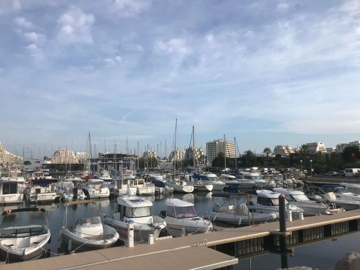 Studio 2-3 Pers Parking Clim Vue Port Et Mer Ла-Гранд-Мот Экстерьер фото