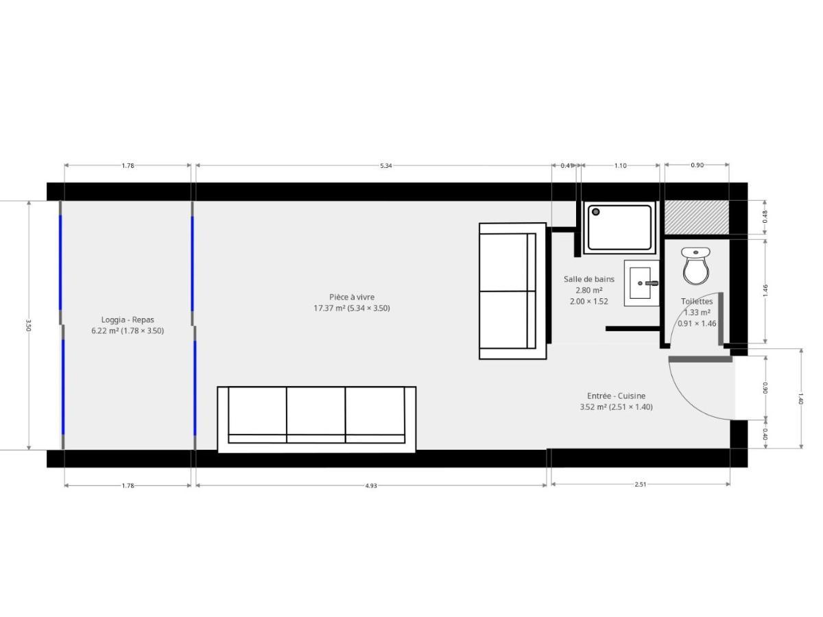 Studio 2-3 Pers Parking Clim Vue Port Et Mer Ла-Гранд-Мот Экстерьер фото